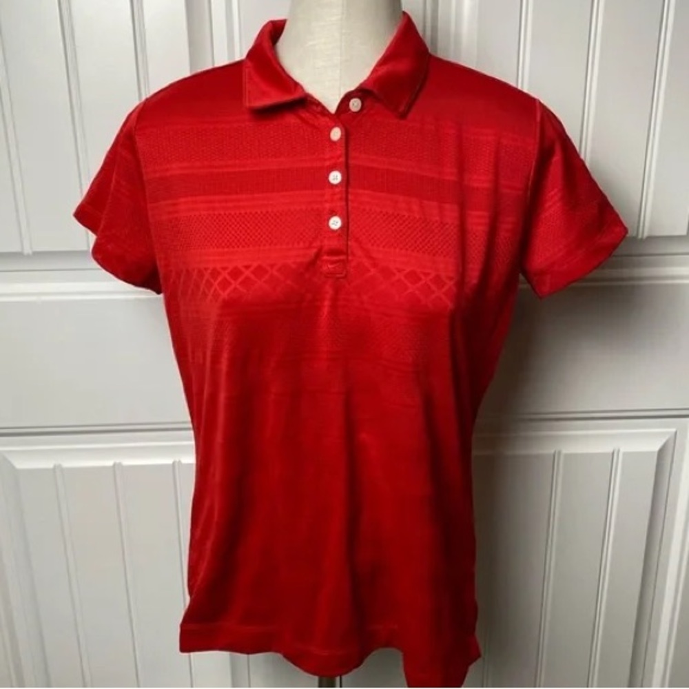 Nike Red Fitted Polo Shirt